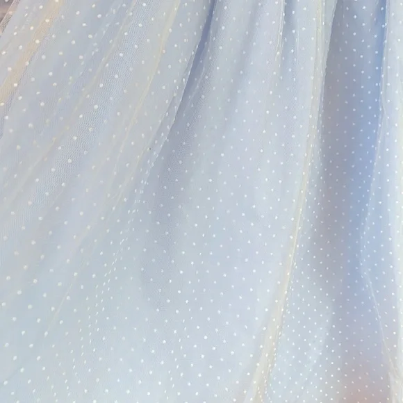 Pale blue polka dot Libby swing dress - Picture 3 of 6